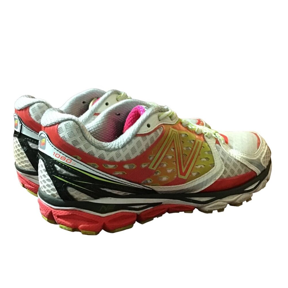 New Balance Sneakers 1080 V3 W1080PL3 Womens 7 B White Pink Lime Running Shoes - Picture 11 of 12